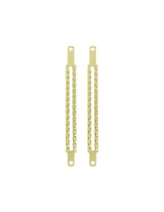 20 Double Square Twisted Spring Fork Bars Gold.